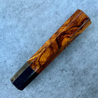 Custom Japanese Knife handle (wa handle) for 165-210mm: Sonoran desert ironwood and horn