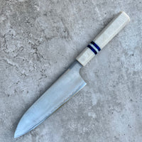 Custom Hatsukokoro HAP40 Santoku - White pearl