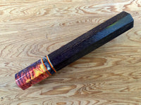 Custom Japanese Knife handle (wa handle) for 240mm - purple dyed oak
