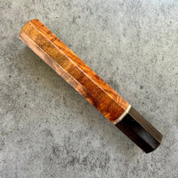 Custom Japanese Knife handle (wa handle) for 165-210mm: Exquisite Siamese Rosewood and African Blackwood