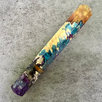 Custom Japanese Knife handle (wa handle) for 165-210 mm - Dyed Box elder hybrid