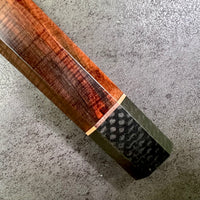 Custom Japanese Knife handle (wa handle) for 240mm - Exceptional quality curly Siamese Rosewood and carbon fiber