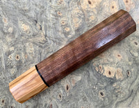 Custom Japanese Knife handle (wa handle) for 240mm - local walnut and olive