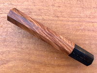 Custom Japanese Knife handle (wa handle) for 210mm - Curly Honduran Rosewood and horn
