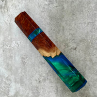Custom Japanese Knife handle (wa handle) for 210 mm - Aussie burl hybrid