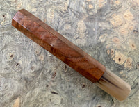Custom Japanese Knife handle (wa handle) for 165-210 - Figured Walnut and Blonde horn