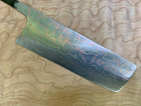 Takashi Saji Rainbow Ao 2 Damascus Nakiri - blade only