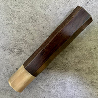Discounted Custom Japanese Knife handle (wa handle) for 240mm - Brazilian rosewood and blonde horn