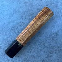 Custom Japanese Knife handle (wa handle) for 165-210mm: Curly Tasmanian Blackwood with horn