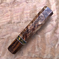 Custom Japanese Knife handle (wa handle) for 165-210mm - Sugi Cedar and desert ironwood