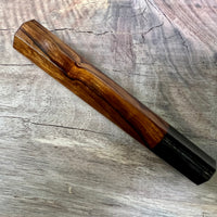 Custom Japanese Knife handle (wa handle) for 165-210mm - Desert Ironwood and horn