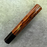 Custom Japanese Knife handle (wa handle) for 165-210 mm - Desert ironwood and horn