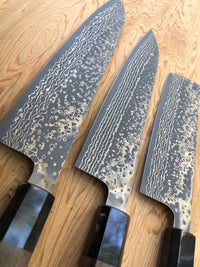 Takeshi Saji VG10W Rainbow Damascus 210mm Gyuto