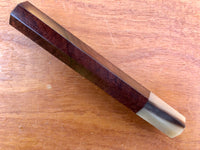 Custom Japanese Knife handle (wa handle) for 240mm - Crotch cut Siamese Rosewood and blonde horn