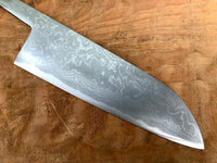 Kajiwara Aogami 2 Damascus Santoku 165mm - Blade Only