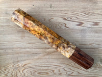 Custom Japanese Knife handle (wa handle) for 165-210mm - Chakte viga burl and Honduran Rosewood