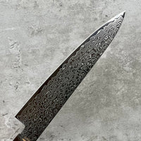 Custom Tsunehisa ZA-18 Damascus Petty 135mm - zebrawood