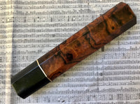 Custom Japanese Knife handle (wa handle) for 210mm - Ironwood burl and horn