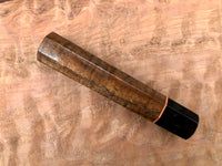 Custom Japanese Knife Handle - Claro Walnut and horn
