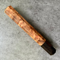 Custom Japanese Knife handle (wa handle) for 240mm - Thuya burl and African Blackwood