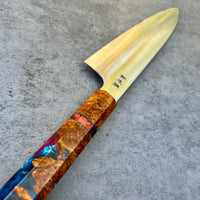 Custom Sukenari SG2 210mm Gyuto with hybrid burl