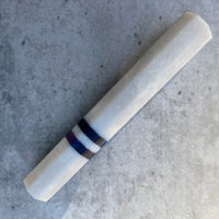 Custom Japanese Knife handle (wa handle) for 240 mm: White pearl and amethyst double stripe