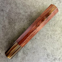 Custom Japanese Knife handle (wa handle) for 165-210mm : Honduran Rosewood and stripped horn