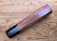 Custom Japanese Knife handle (wa handle) for 165-210mm - Honduran Rosewood with stone and horn