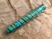Custom Japanese Knife Handle - dyed curly maple