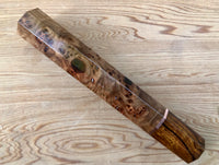 Custom Japanese Knife handle (wa handle) for 210mm - Japanese elm burl and desert ironwood