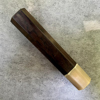 Discounted Custom Japanese Knife handle (wa handle) for 240mm - Brazilian rosewood and blonde horn