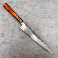 Custom Hunter Valley Blade hand rubbed San Mai 1095 Sujihiki 250mm - Siamese rosewood and horn