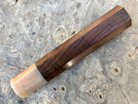 Custom Japanese Knife handle (wa handle) for 240mm - Curly Siamese rosewood and blonde