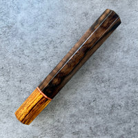 Custom Japanese Knife handle (wa handle) for 165-210mm: Curly Turkish Walnut and Ironwood