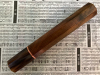 Custom Japanese Knife handle (wa handle) for 240mm - Curly Siamese Rosewood and blonde horn