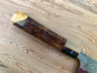 Custom Yu Kurosaki Raijin Gyuto 240 - Honduran Rosewood Burl