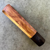 Custom Japanese Knife handle (wa handle) for 165-210mm: Honduran Rosewood and African Blackwood