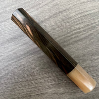 Custom Japanese Knife handle (wa handle) for 165-210mm : Mun Ebony and blonde horn