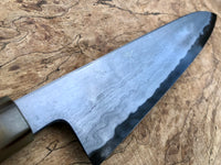Custom Tetsujin Metal Flow Blue #2 Gyuto 240mm - Amboyna Burl