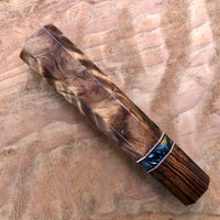 Custom Japanese Knife handle (wa handle) for 165-210mm - Sugi Cedar and desert ironwood