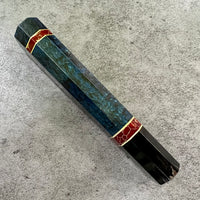 Custom Japanese Knife handle (wa handle) for 240mm - dyed mango with double stone
