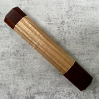Custom Japanese Knife handle (wa handle) for 240mm : Curly ash and Brazilian ebony