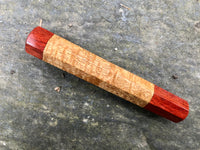 Custom Japanese Knife Handle - Curly mango and bloodwood