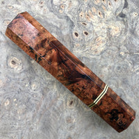 Custom Japanese Knife handle (wa handle) for 165-210mm - Dyed Chechen burl