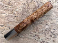 Custom Japanese Knife handle (wa handle) for 240mm - Honduran Rosewood Burl and Blonde