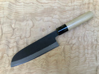 Mutsumi Hinoura Nashiji Stainless clad W2 Santoku 165mm