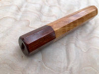 Custom Japanese Knife Handle (Wa Handle) - Wild Olive wood