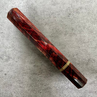 Custom Japanese Knife handle (wa handle) for 240mm - dyed oak burl