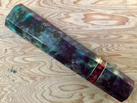Custom Japanese Knife handle (wa handle) for 165-210mm - Swirl Dyed maple burl