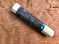 Custom Japanese Knife Handle - dyed maple with faux ivory